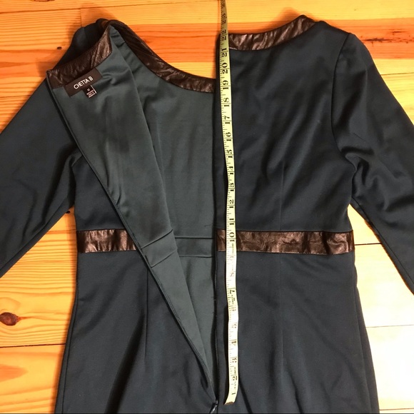 Chetta B Teal Black Mod Dress, EUC, 12 - Picture 14 of 15